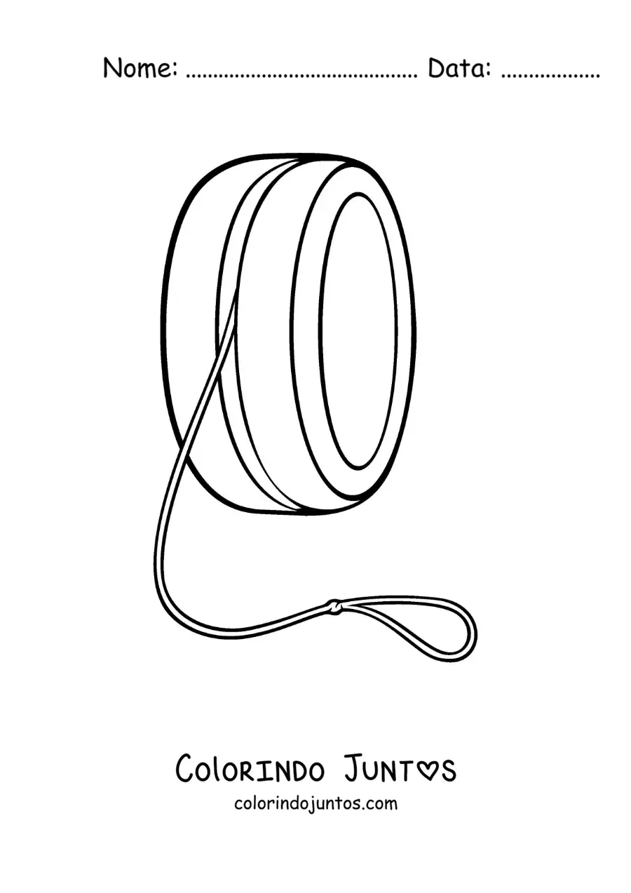 Desenho para colorir de um ioiô grande