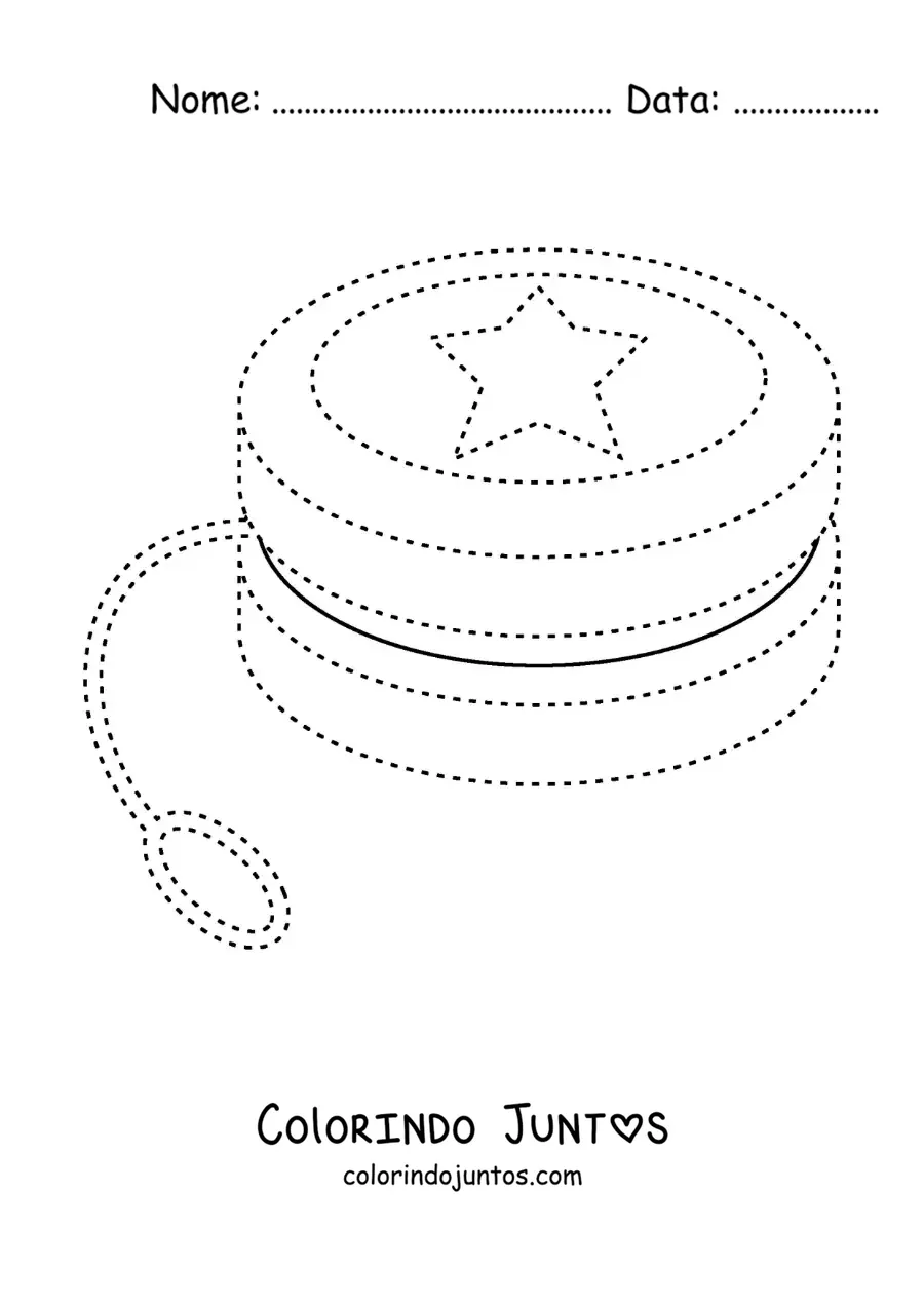 Desenho para colorir de ioiô para traçar