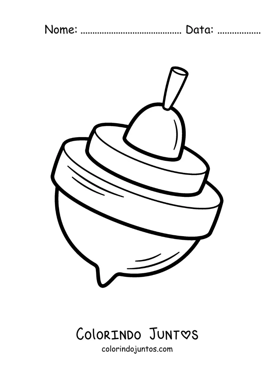 Desenho para colorir de um pião