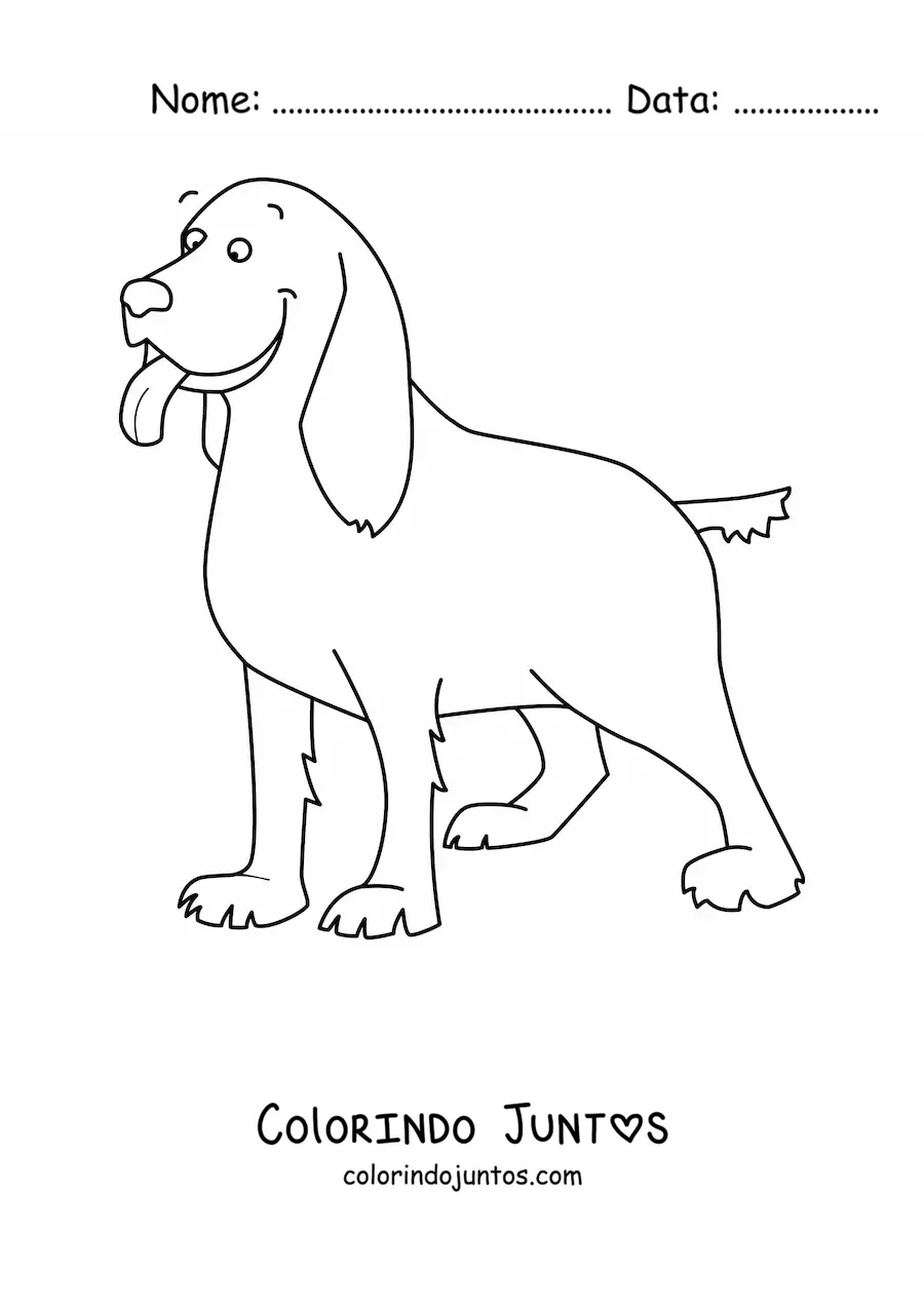 Desenho para colorir de um cocker spaniel
