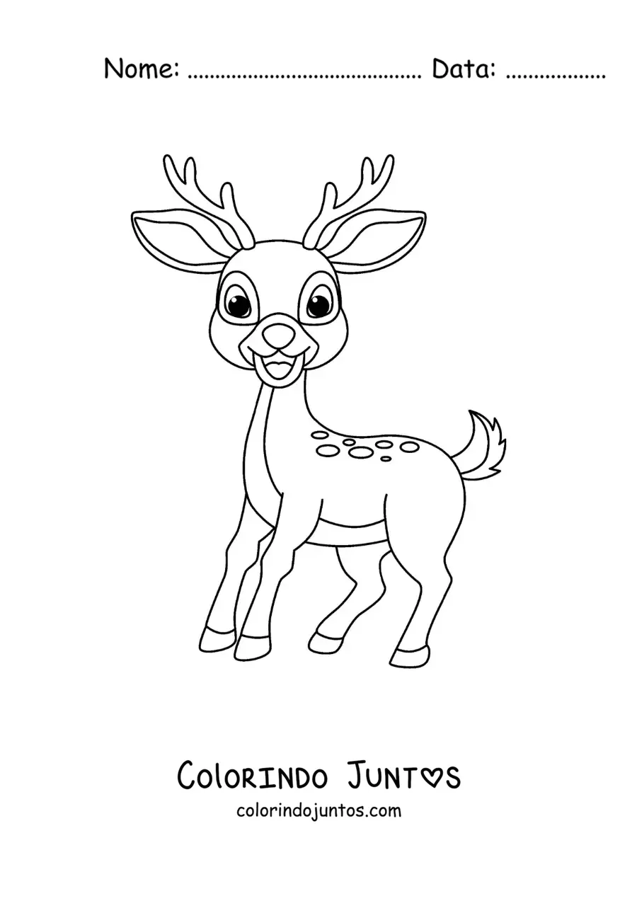 Desenho para colorir de Bambi, o cervo animado