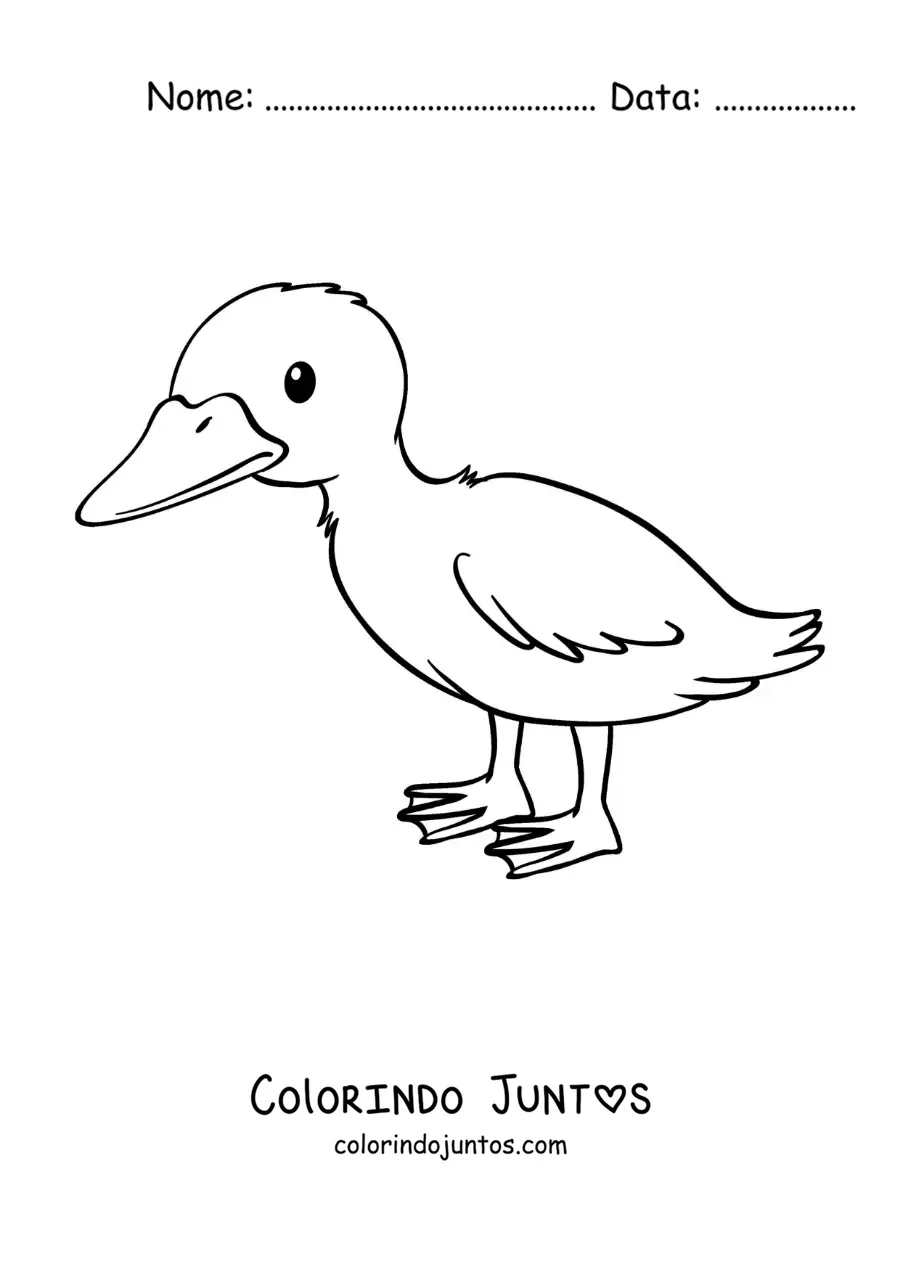 Desenho para colorir do Patinho Feio animado