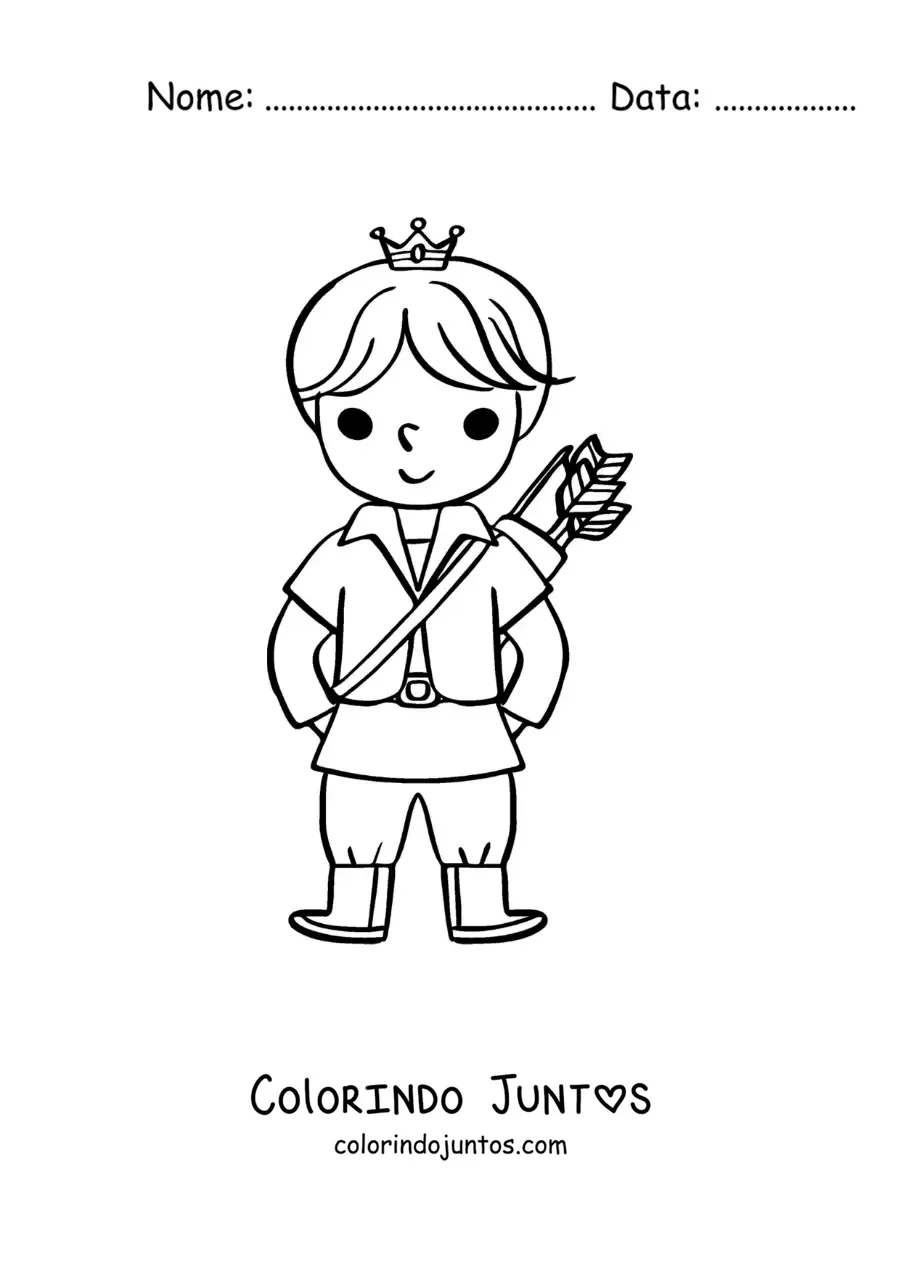 Desenho para colorir do príncipe de Branca de Neve animado