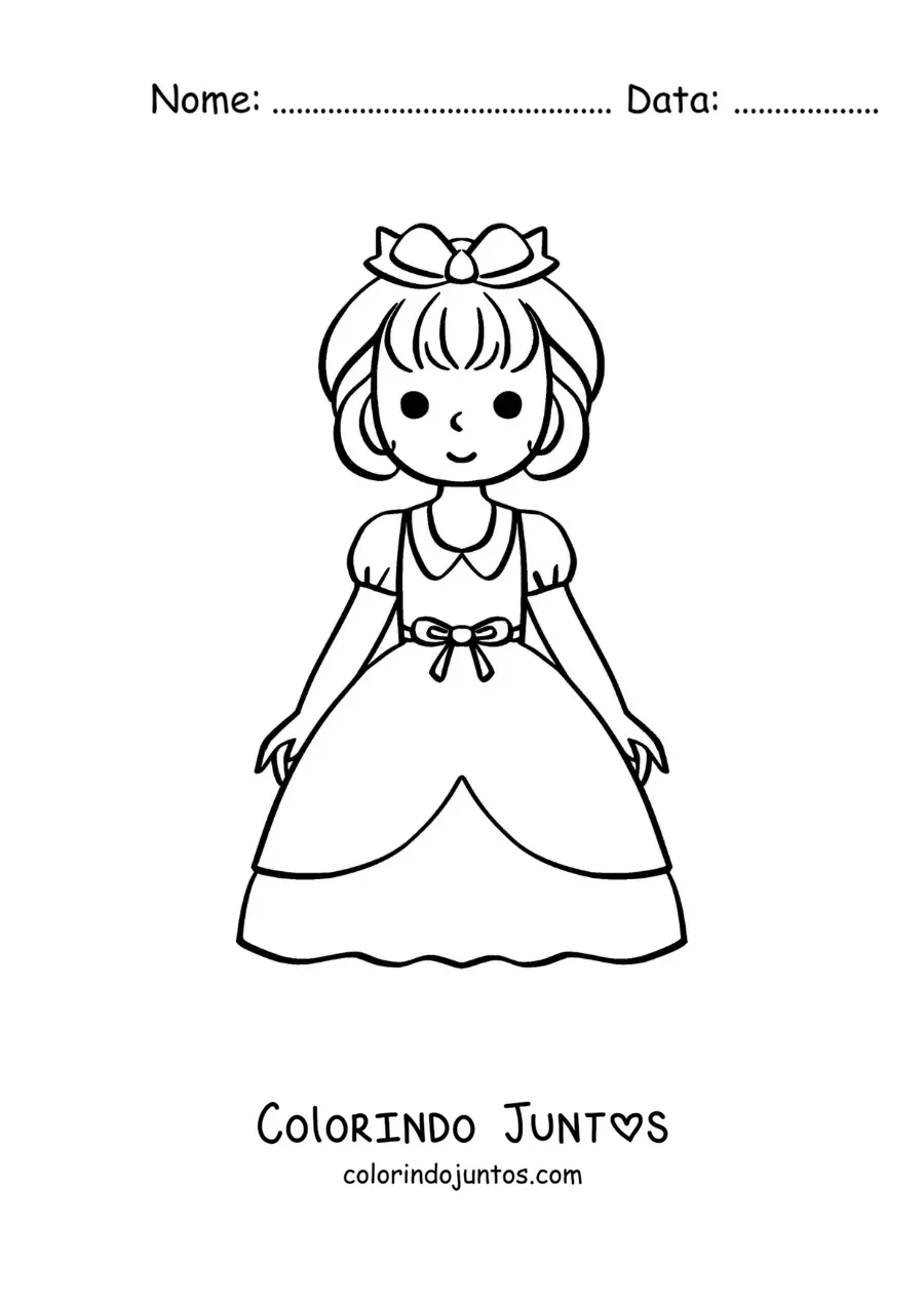 Desenho para colorir de Branca de Neve animada