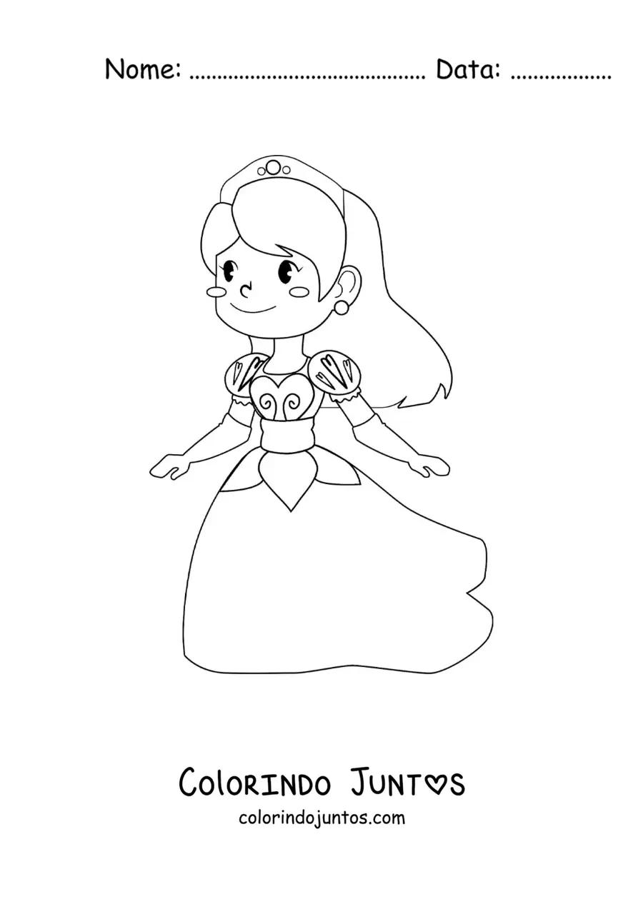 Desenho para colorir de Cinderela correndo