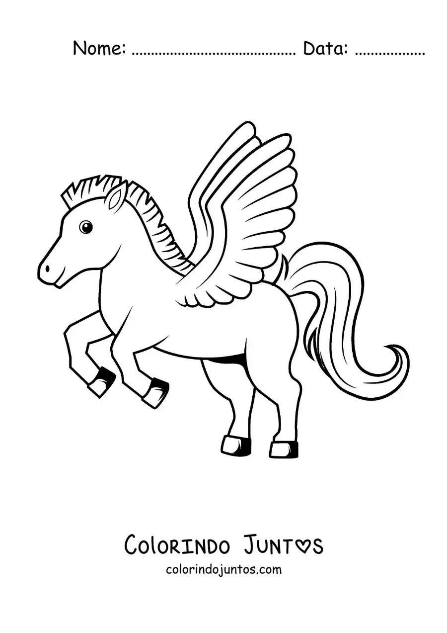 Desenho para colorir de Pégaso o animal fantástico