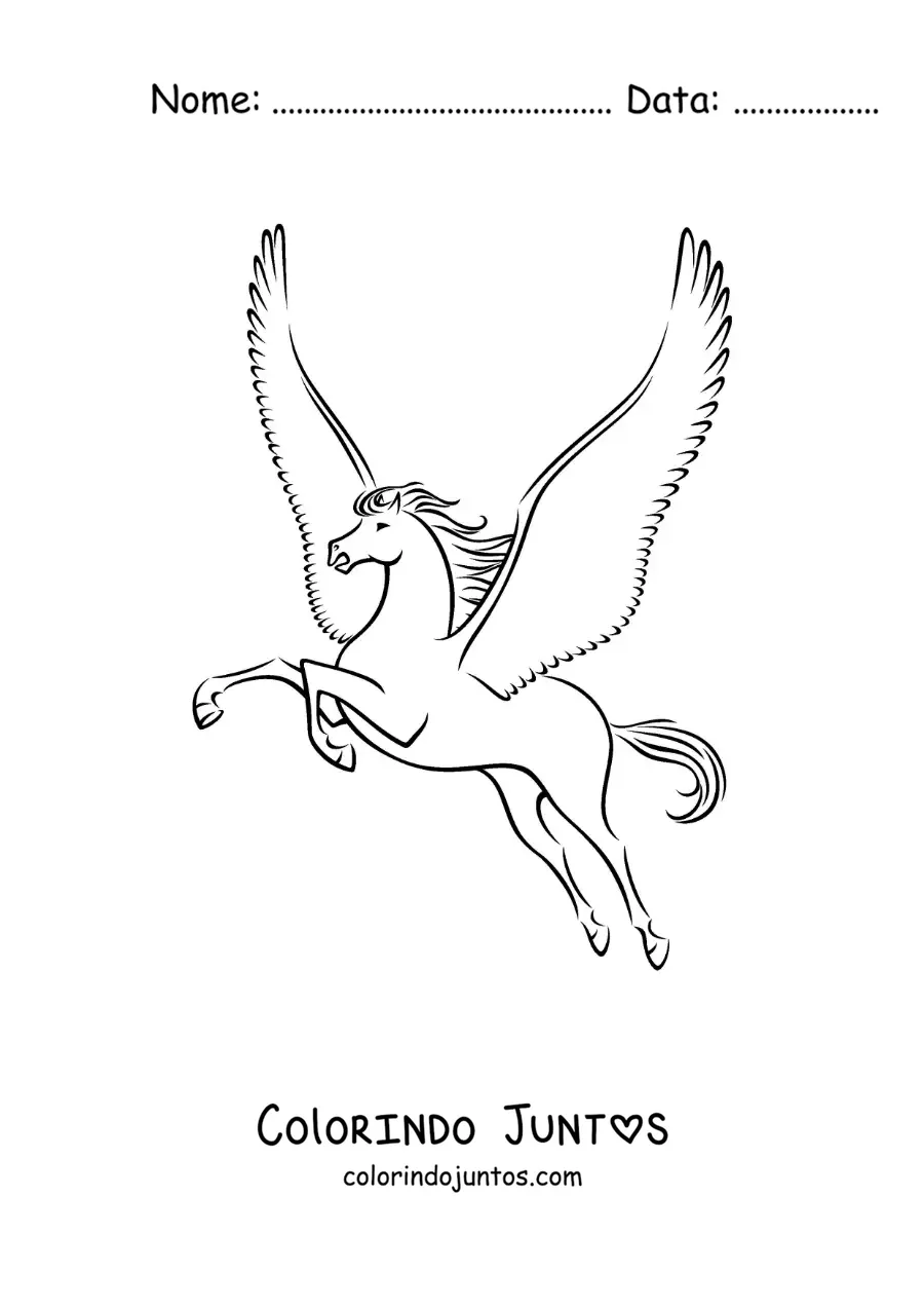 Desenho para colorir de Pégaso