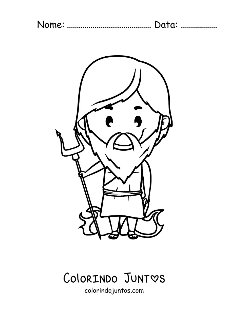 Desenho para colorir de Hades kawaii