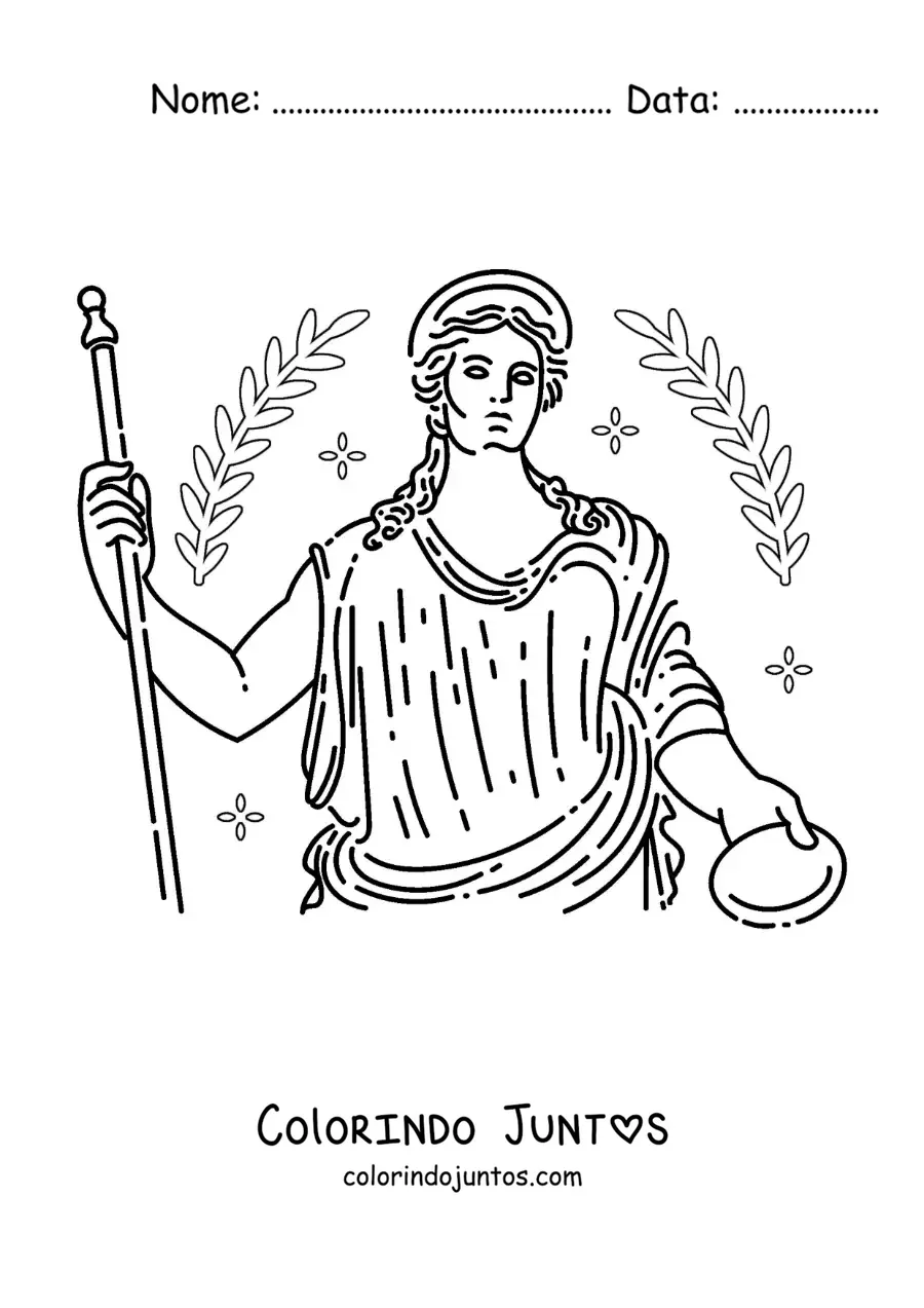 Desenho para colorir de Hera a deusa grega