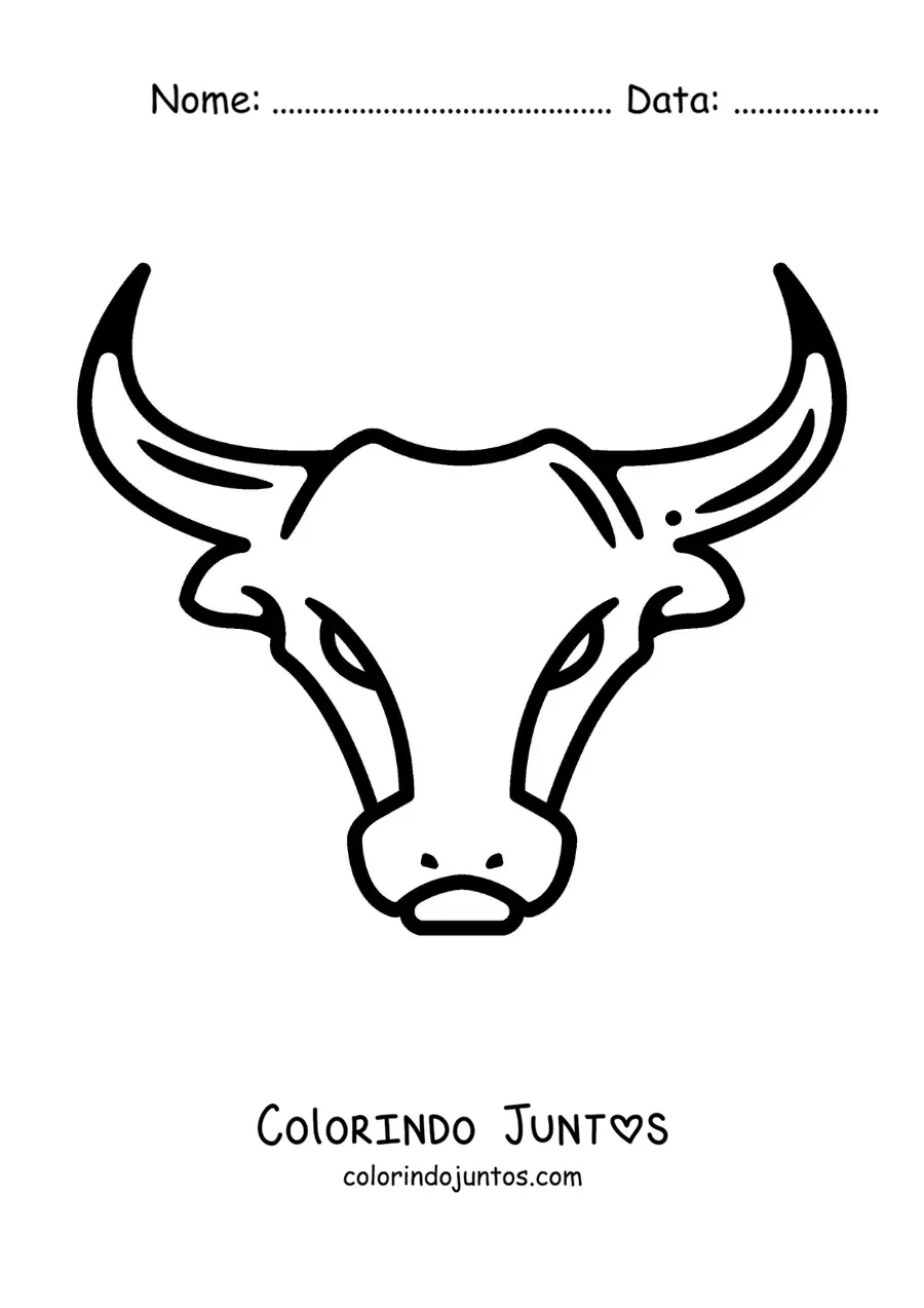 Desenho para colorir de touro de Touro
