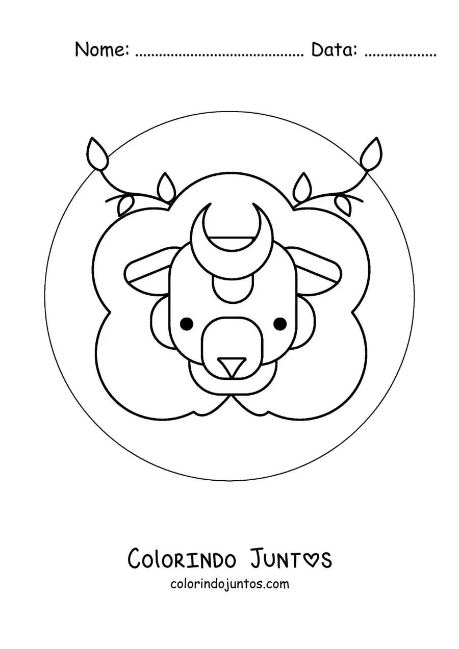 Desenho para colorir do leão do signo de Leão do zodíaco