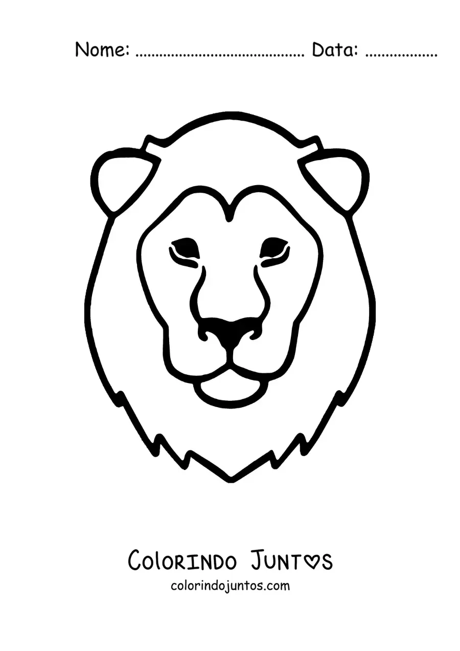 Desenho para colorir de leão do signo de Leão grande