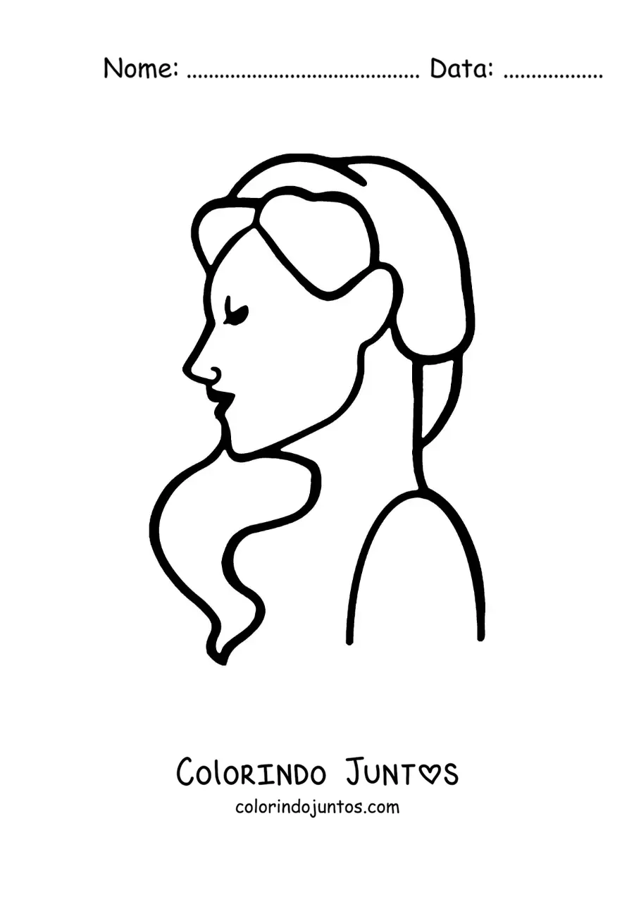 Desenho para colorir da mulher símbolo de Virgem