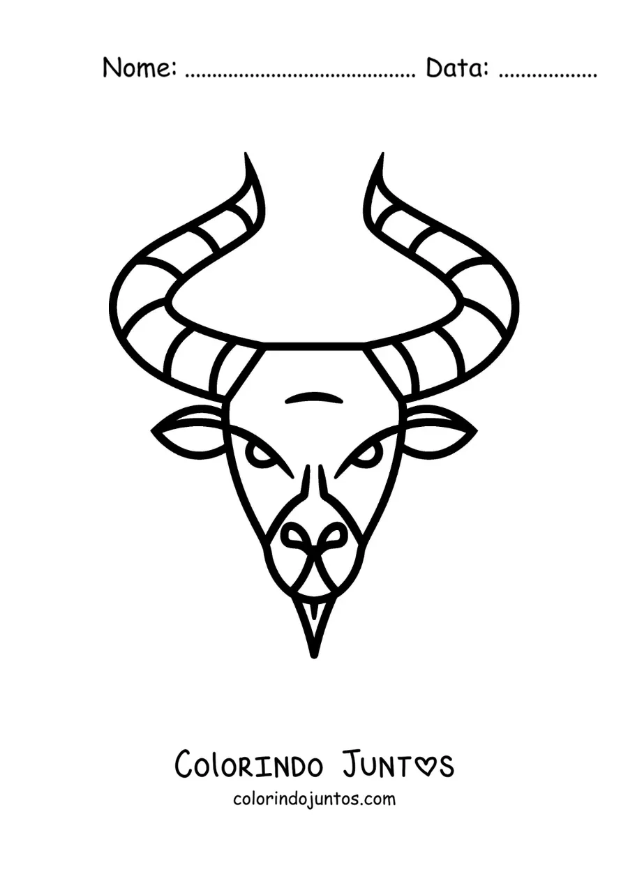 Desenho para colorir de símbolo de uma cabra