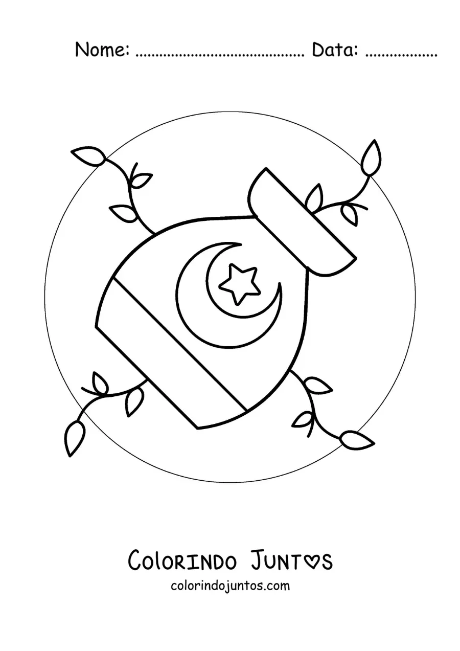 Desenho para colorir de jarra de Aquário