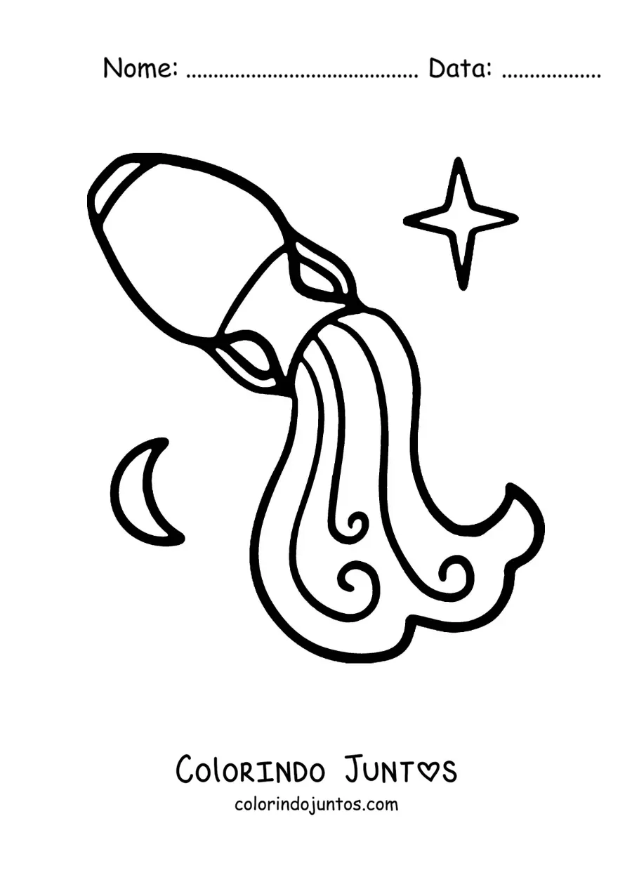 Desenho para colorir de emoji de Aquário