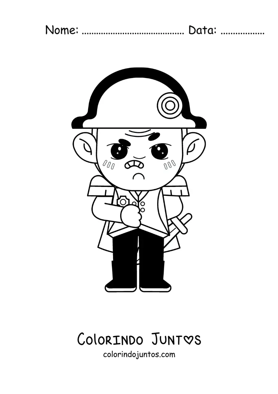 Desenho para colorir de Napoleão Bonaparte bravo