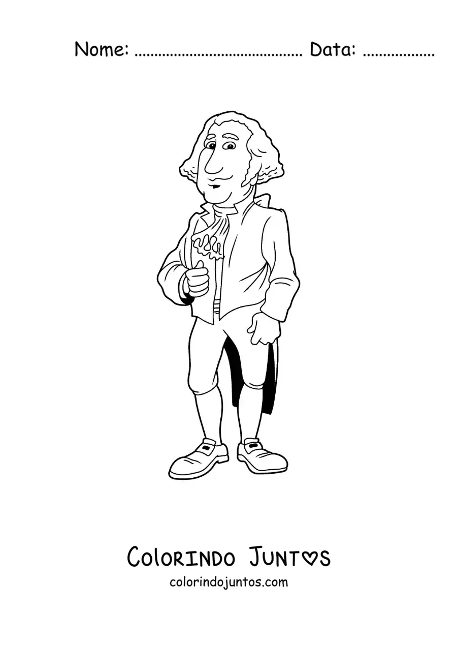 Desenho para colorir de George Washington