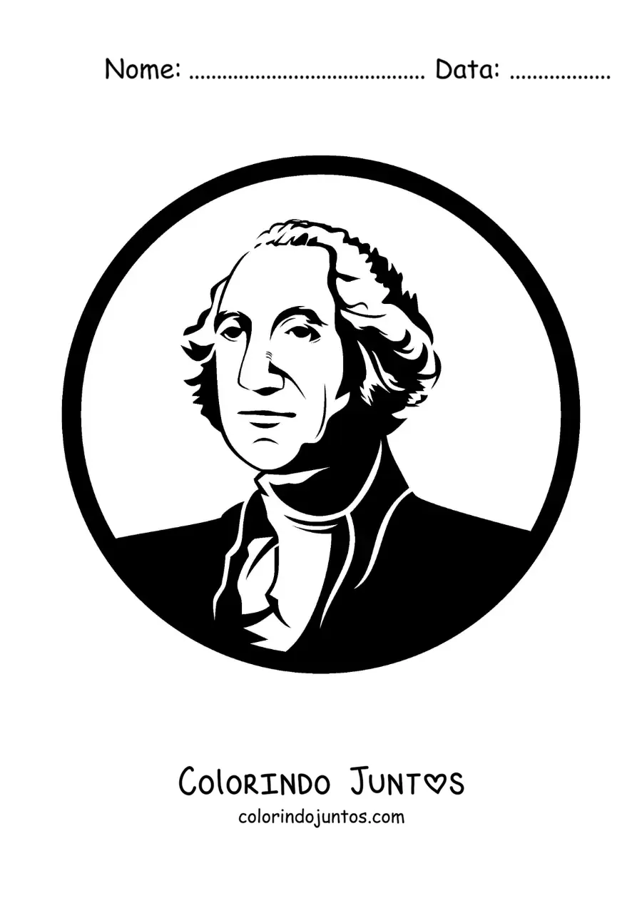 Desenho para colorir de George Washington