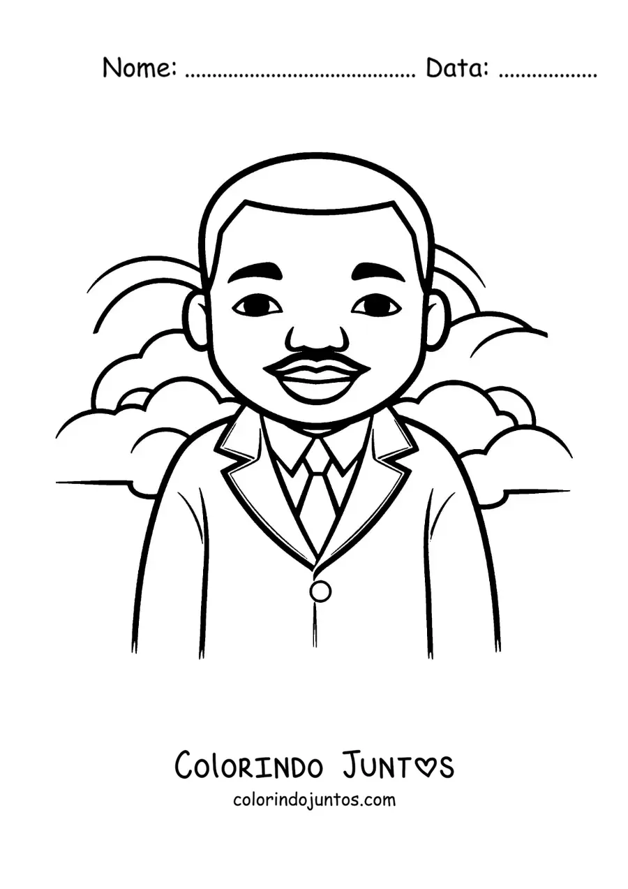 Desenho para colorir de Martin Luther King animado