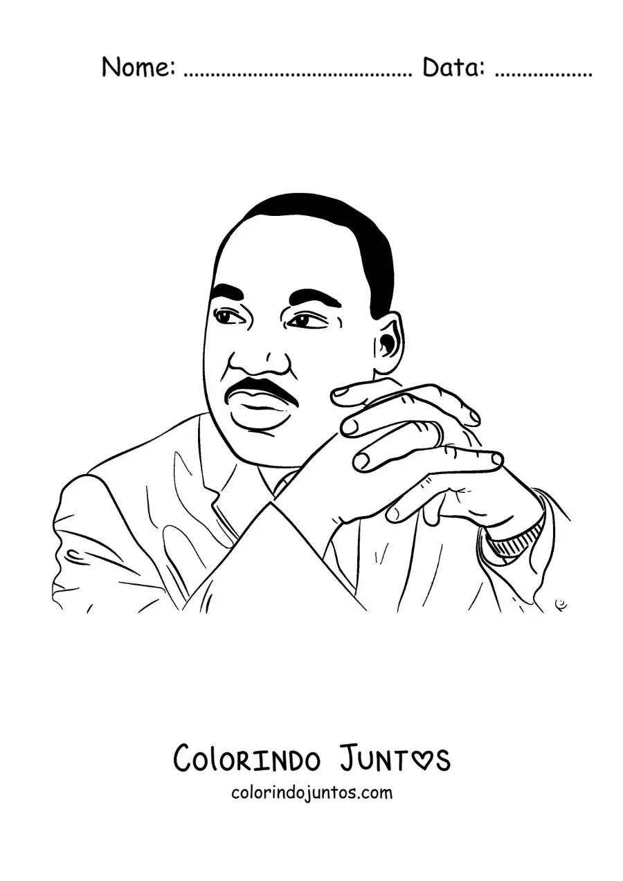 Desenho para colorir de Martin Luther King Jr
