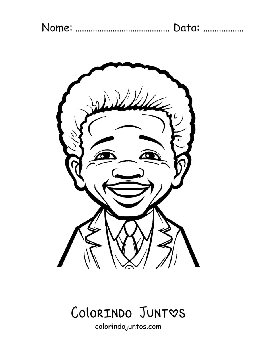 Desenho para colorir de Nelson Mandela