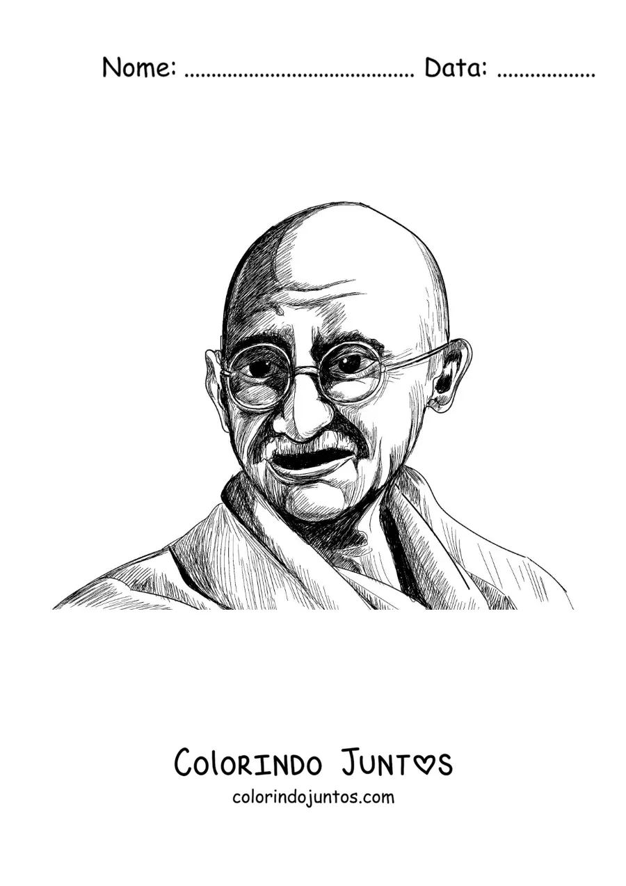 Desenho para colorir de Mahatma Gandhi