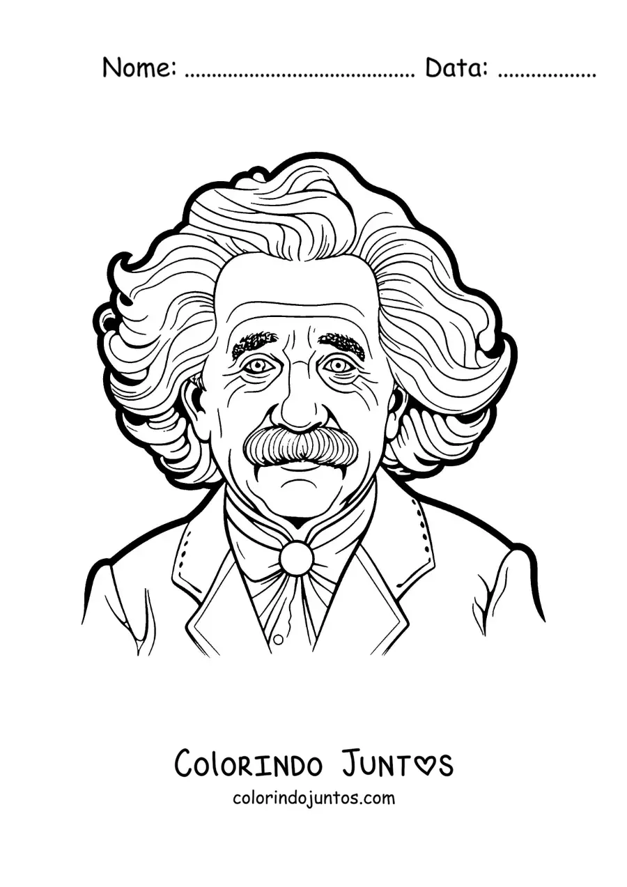 Desenho para colorir de Albert Einstein