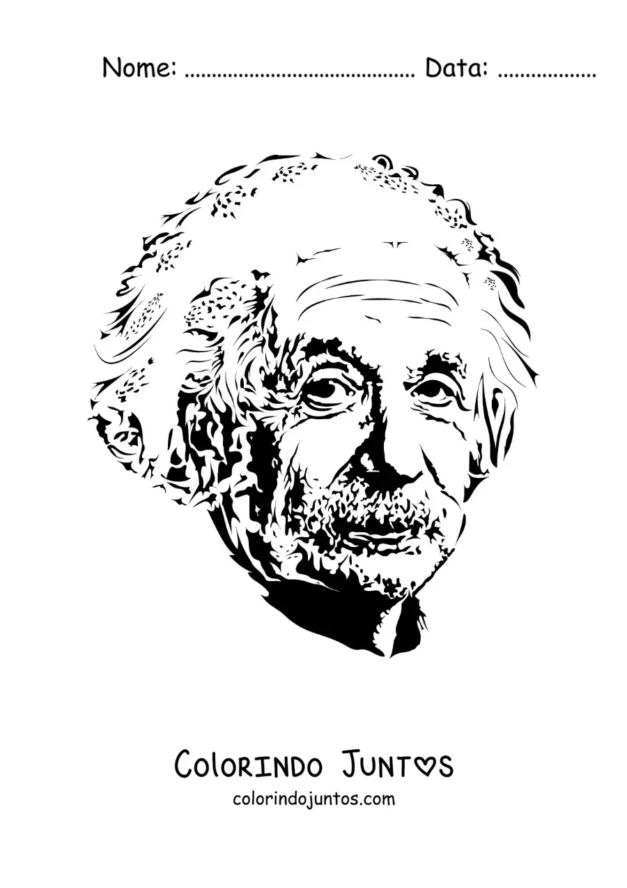 Desenho para colorir de Albert Einstein