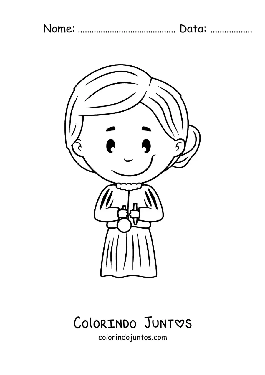 Desenho para colorir de Marie Curie
