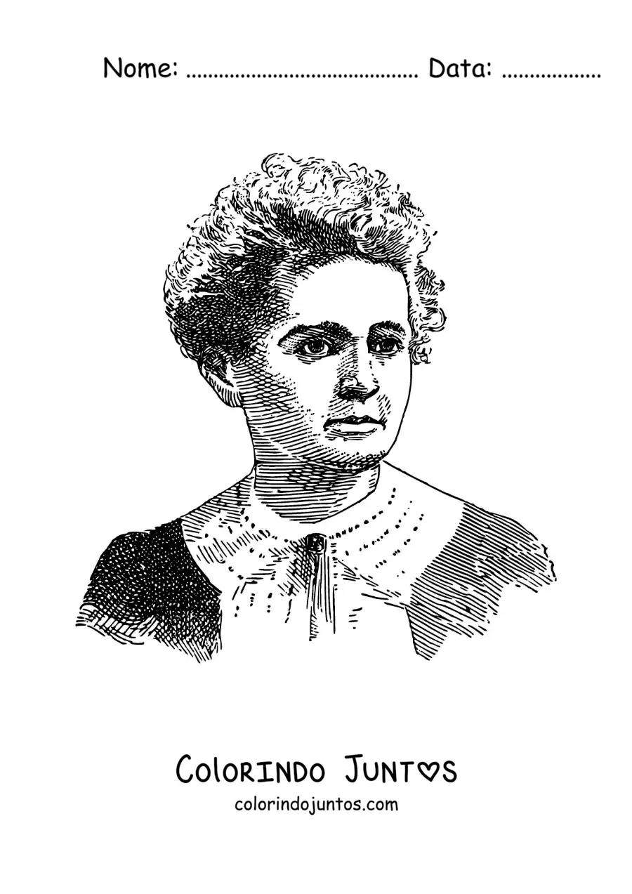 Desenho para colorir de Marie Curie