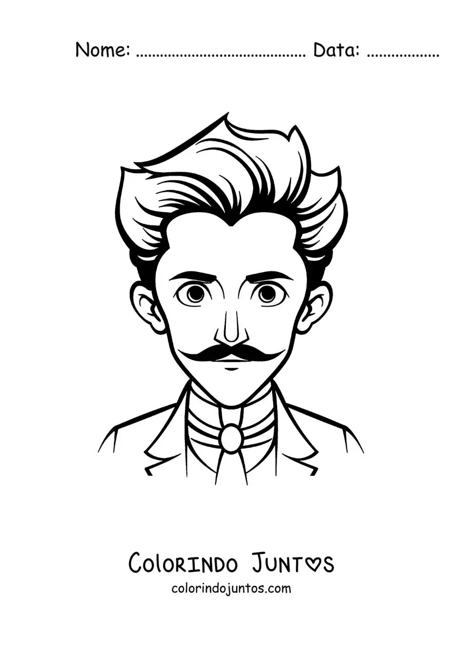 Desenho para colorir de Nikola Tesla