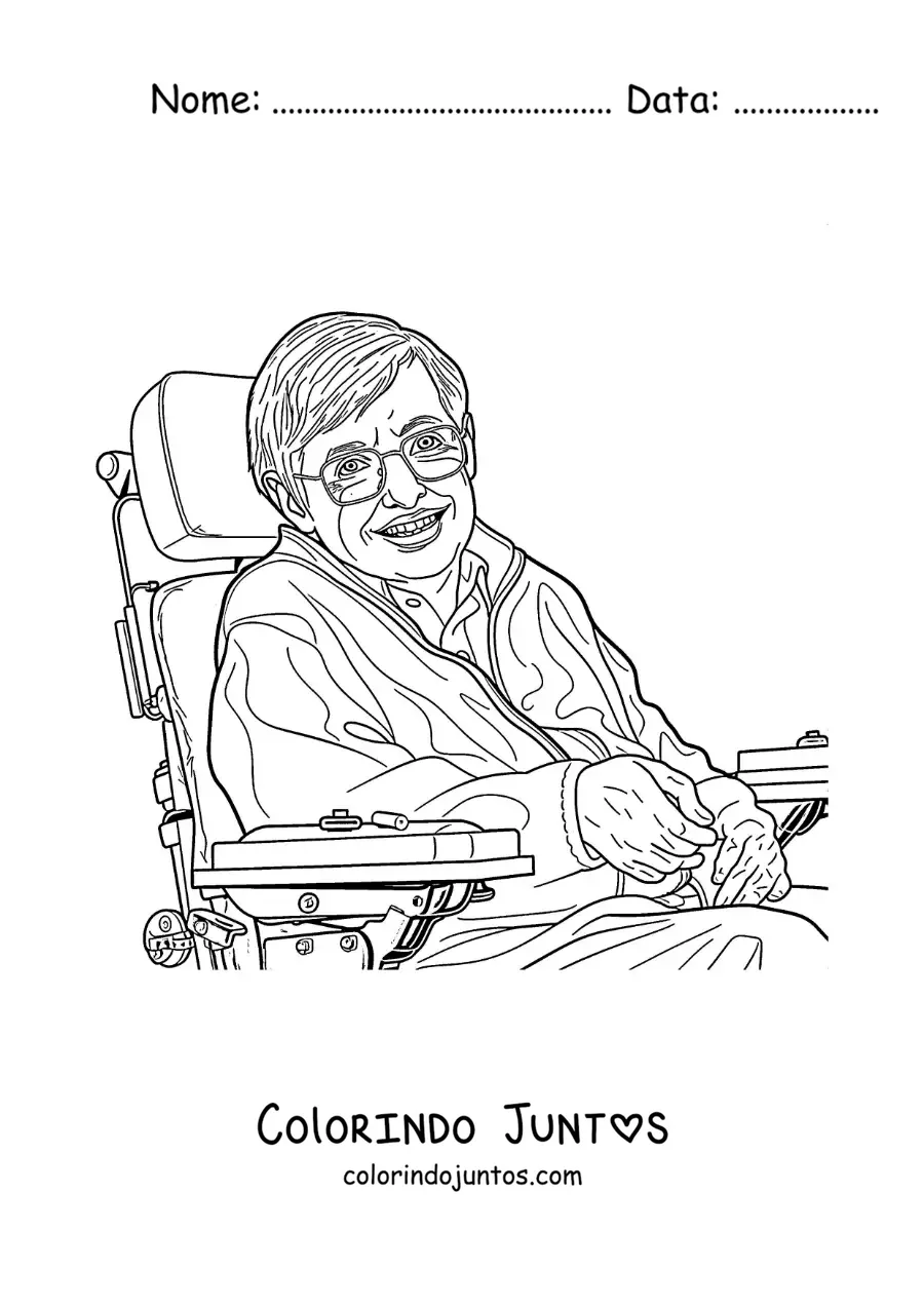 Desenho para colorir de Stephen Hawking