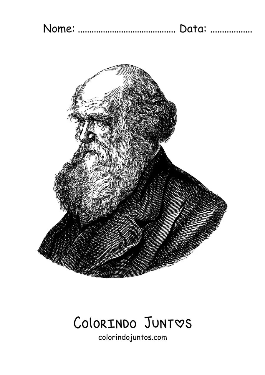 Desenho para colorir de Charles Darwin
