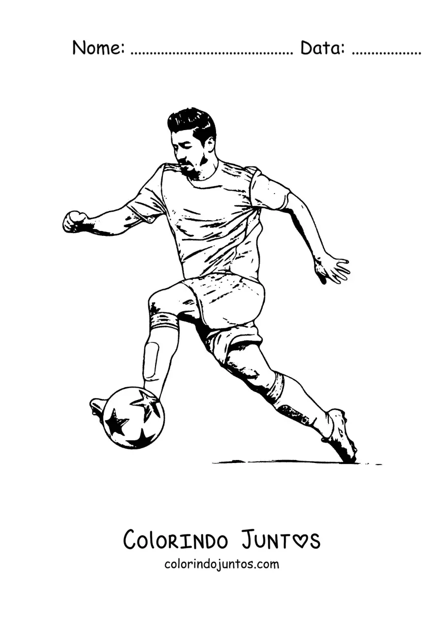 Desenho para colorir de Luis Suarez marcando um gol