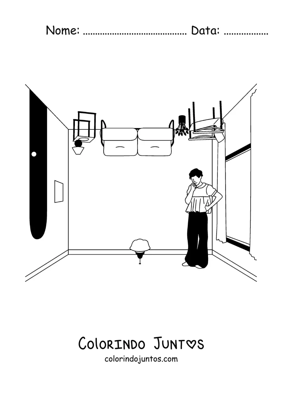 Desenho para colorir de Harry Styles no album Harry's House