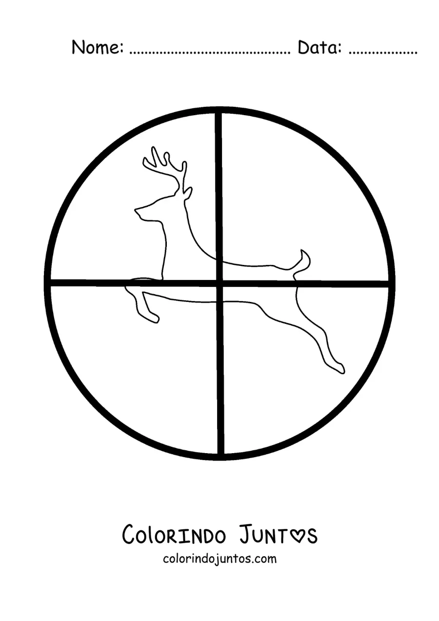 Desenho para colorir de símbolo de caça ao cervo