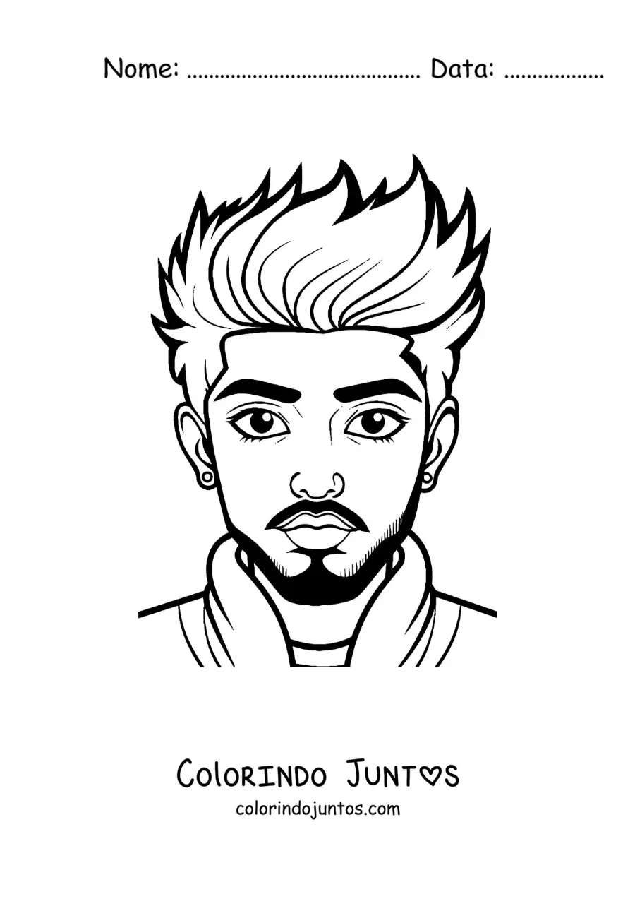 Desenho para colorir de Zayn Malik em desenho animado