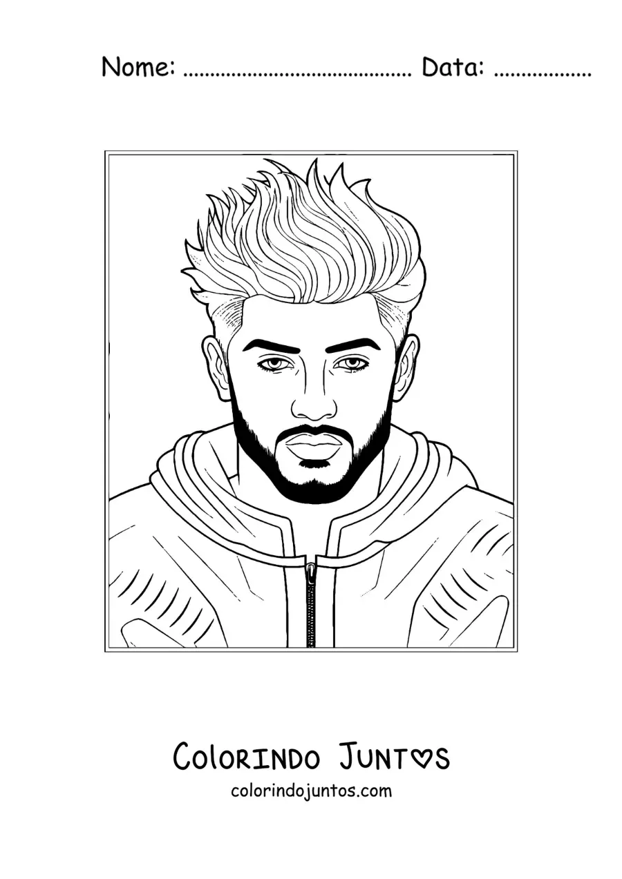 Desenho para colorir de Zayn Malik animado