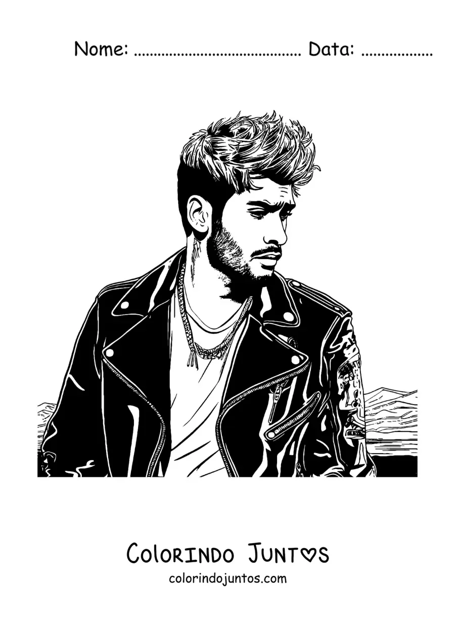Desenho para colorir de Zayn Malik