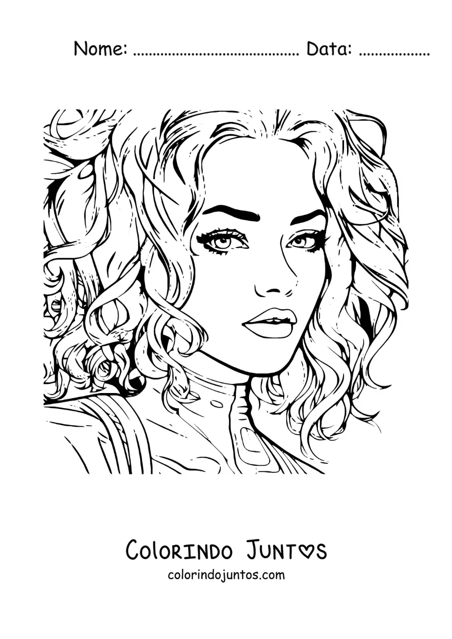 Desenho para colorir de Karol G animada
