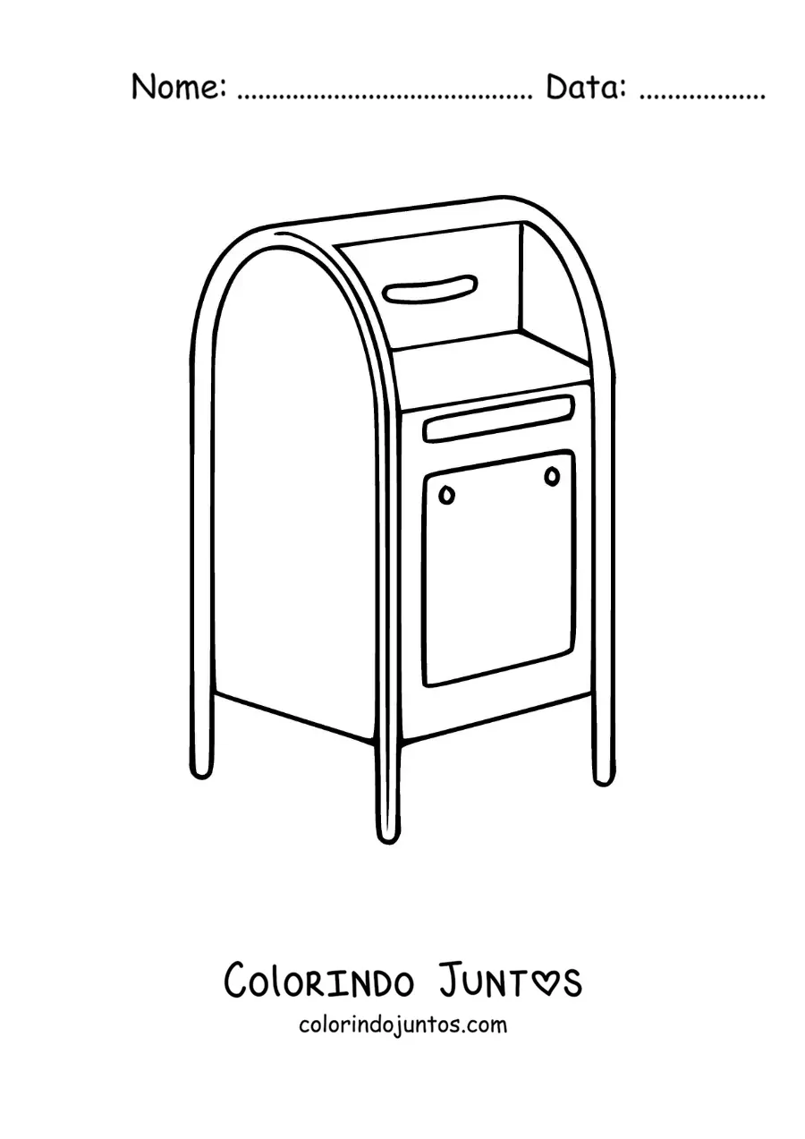 Desenho para colorir de uma caixa de correio
