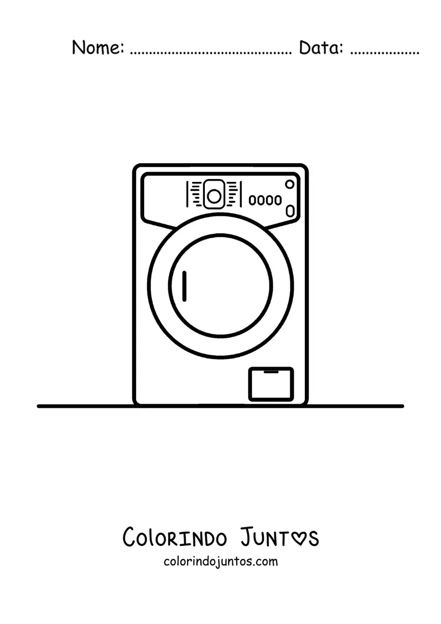 Desenho para colorir de uma máquina de lavar roupa