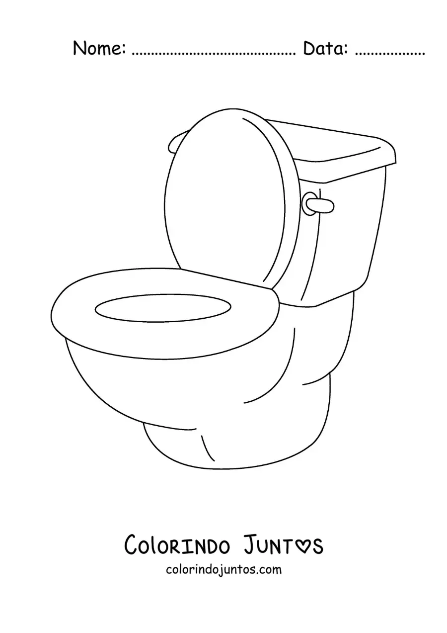 Desenho para colorir do vaso sanitario