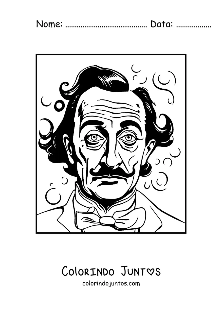 Desenho para colorir de Salvador Dalí