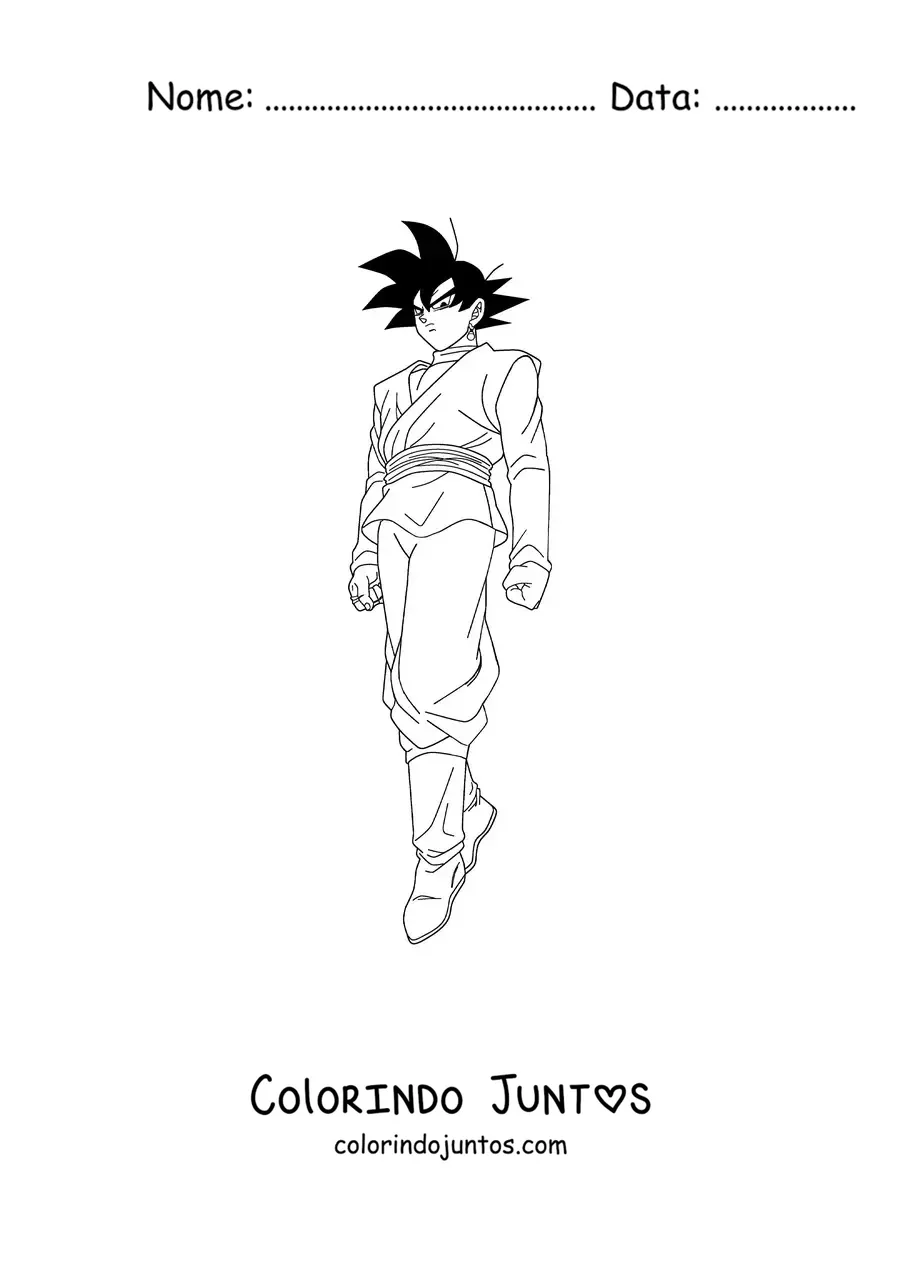 Desenho para colorir do Goku Black