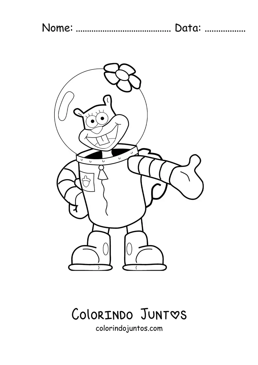 Desenho para colorir da Sandy