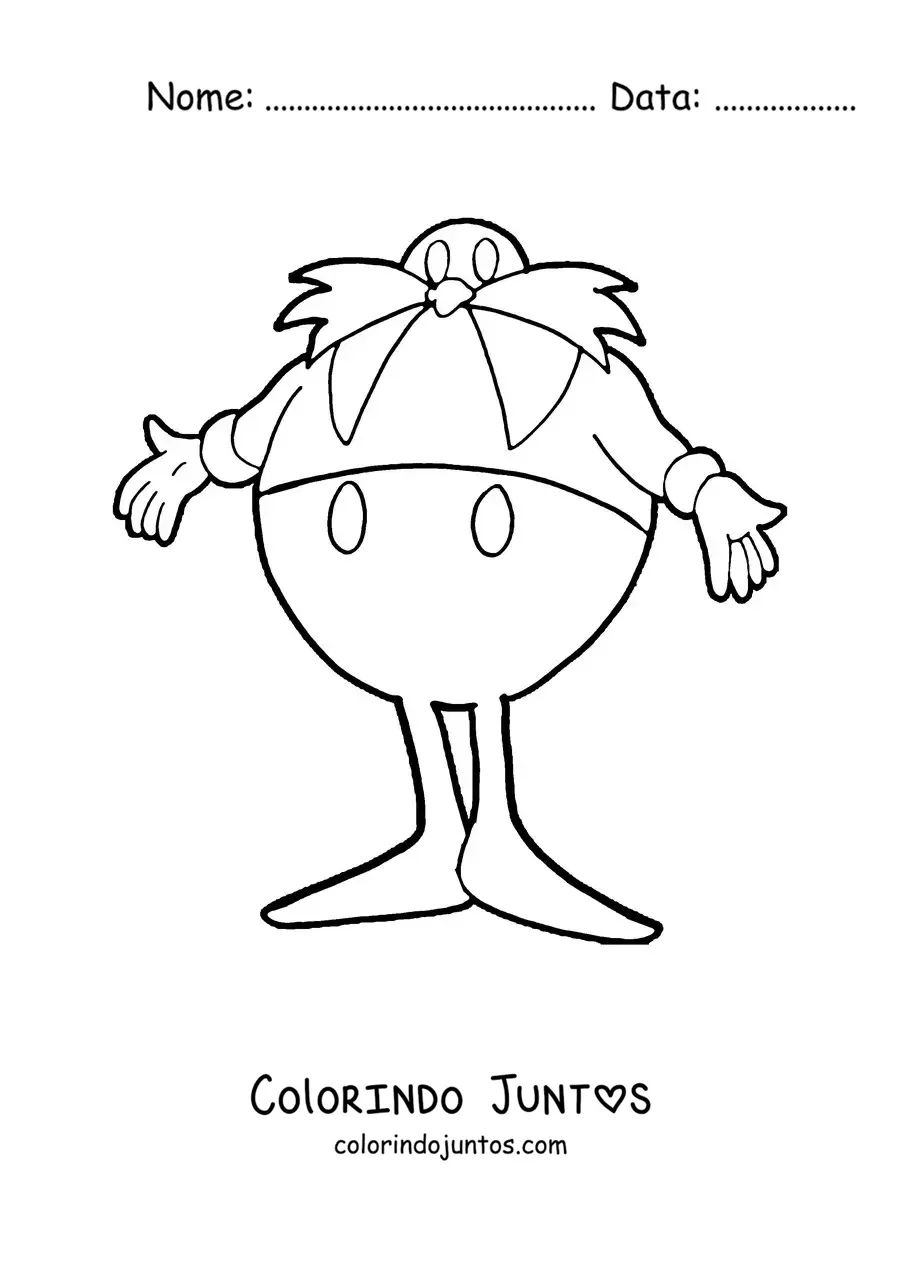 Desenho para colorir do Doutor Eggman do Sonic