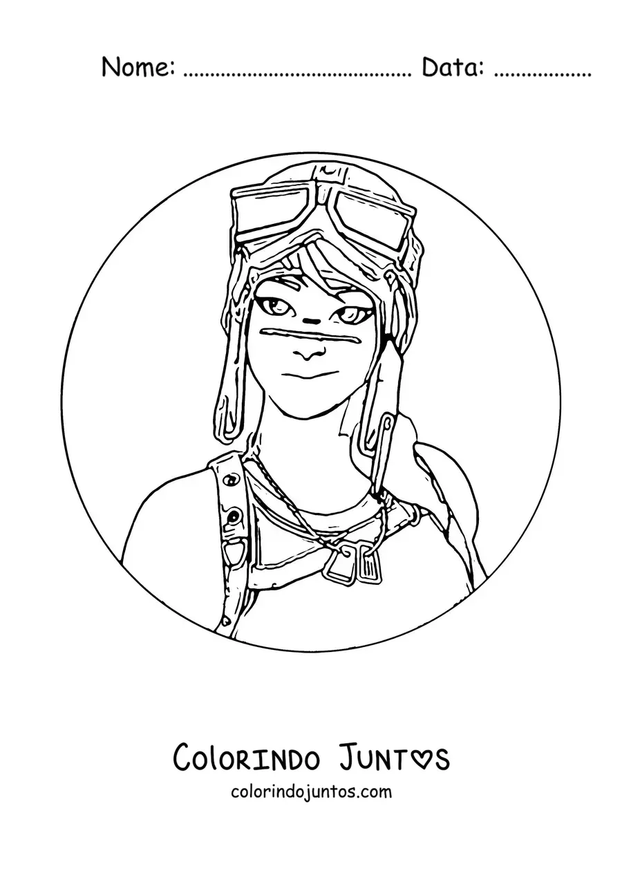 Desenho para colorir da Renegade Raider de Fortnite