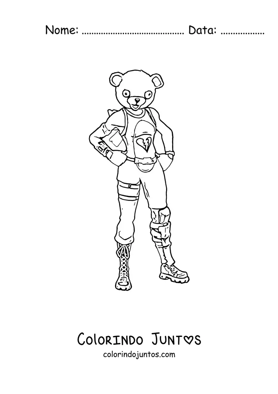 Desenho para colorir do Líder Fofura de Fortnite